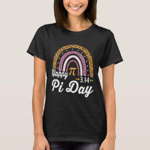Happy Pi Day Mathematic Math Teacher Student Leopa T-Shirt