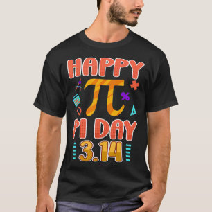 Happy Pi Day Mathematic Teacher Rainbow Funny Pi D T-Shirt