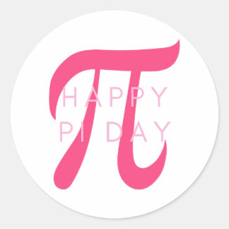 Happy Pi Day Mathematician  Classic Round Sticker
