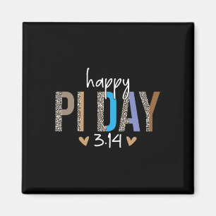 Happy Pi Day Mathematics Math Teacher Leopard Pi 3 Magnet