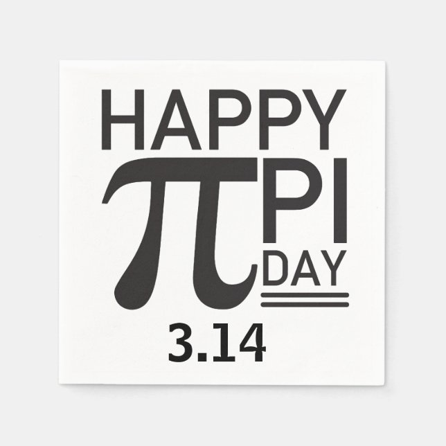 Happy Pi Day Napkin (Front)