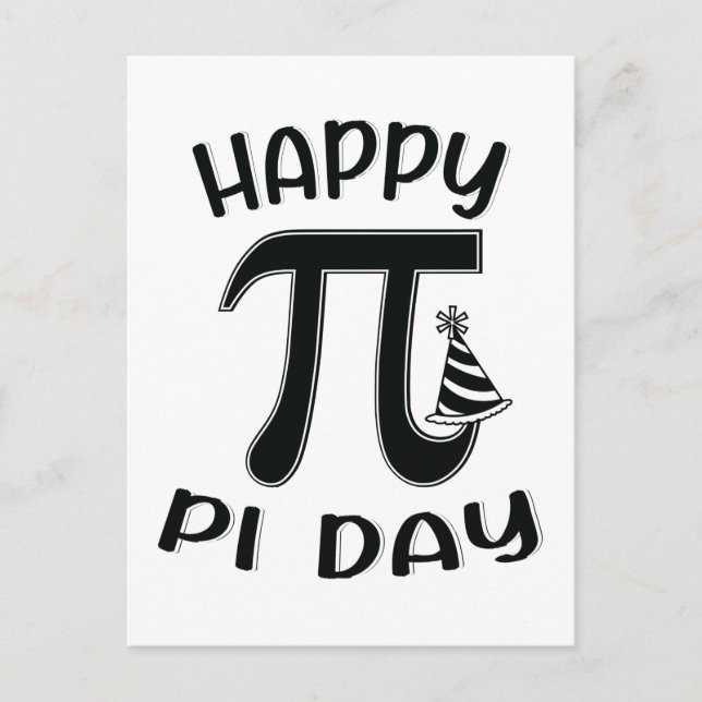 Happy Pi Day National Birthday Math Geek Symbol Holiday Postcard (Front)