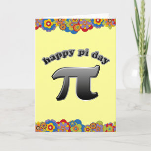 Happy Pi Day   Pi Symbol for Math Nerds March 14 Card