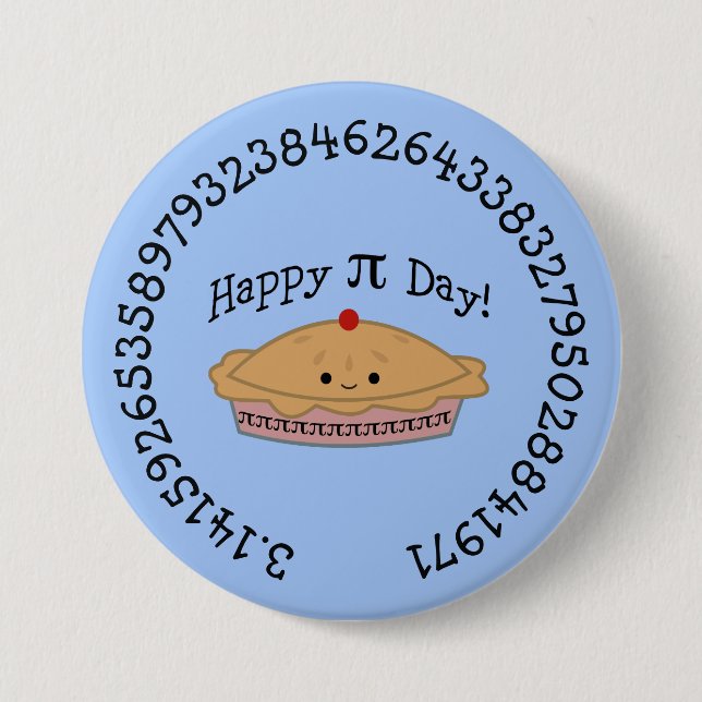 Happy Pi Day Pie 7.5 Cm Round Badge (Front)