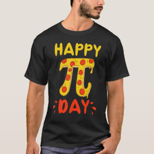 Happy Pi Day Pie Day Pizza Mathematics Pi Symbol T-Shirt
