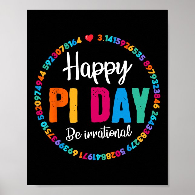 Happy Pi Day Pie Funny Math Coach Teacher Pi Day L Poster (Front)