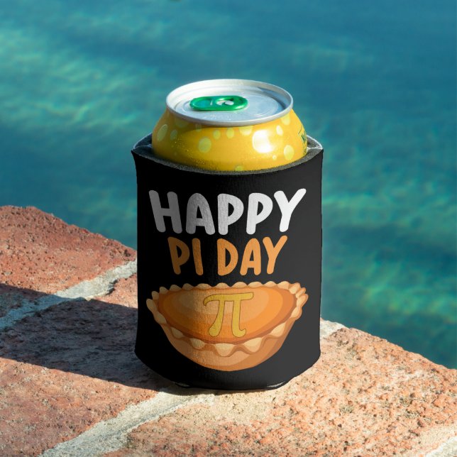 Happy Pi Day Pie Mathematics Math Rainbow Can Cooler (In Situ Pool)