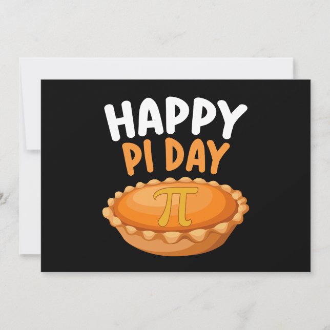 Happy Pi Day Pie Mathematics Math Rainbow Invitation (Front)