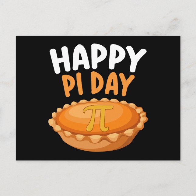 Happy Pi Day Pie Mathematics Math Rainbow Postcard (Front)