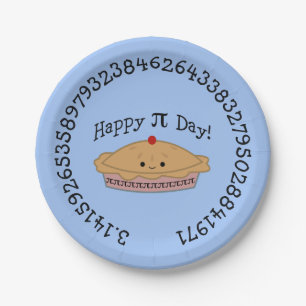 Happy Pi Day Pie Paper Plate