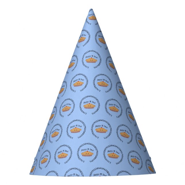 Happy Pi Day Pie  Party Hat (Front)