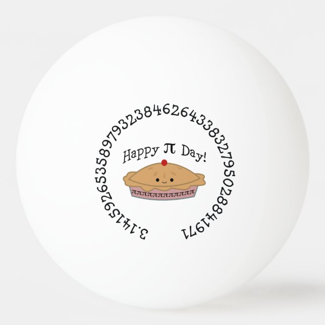 Happy Pi Day Pie Ping Pong Ball (Front)