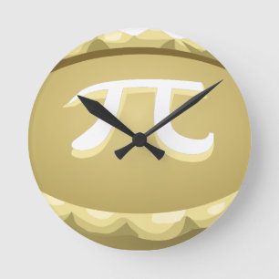 happy pi day pie round clock