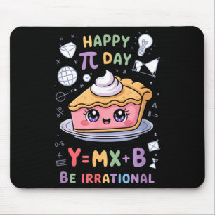 Happy Pi Day Pizza Math Nerd Funny Teacher Men Wom Mouse Pad