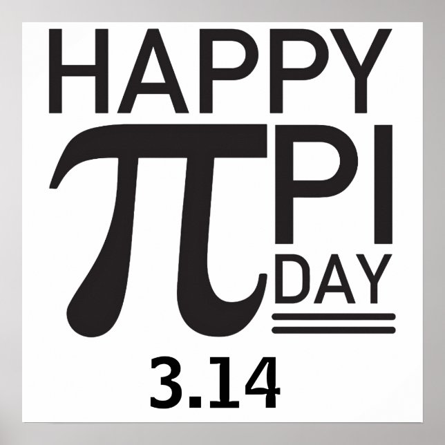 Happy Pi Day Poster (Front)