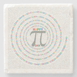 Happy Pi Day Poster – Modern Math Wall Art – 3.14  Stone Coaster