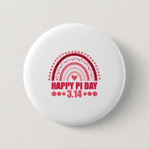 Happy Pi Day Rainbow 3,14 Pi Number Math Teacher S 6 Cm Round Badge