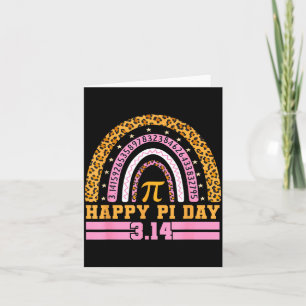 Happy Pi Day Rainbow 3,14 Pi Number Math Teacher S Card