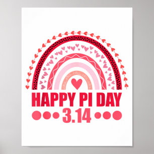 Happy Pi Day Rainbow 3,14 Pi Number Math Teacher S Poster