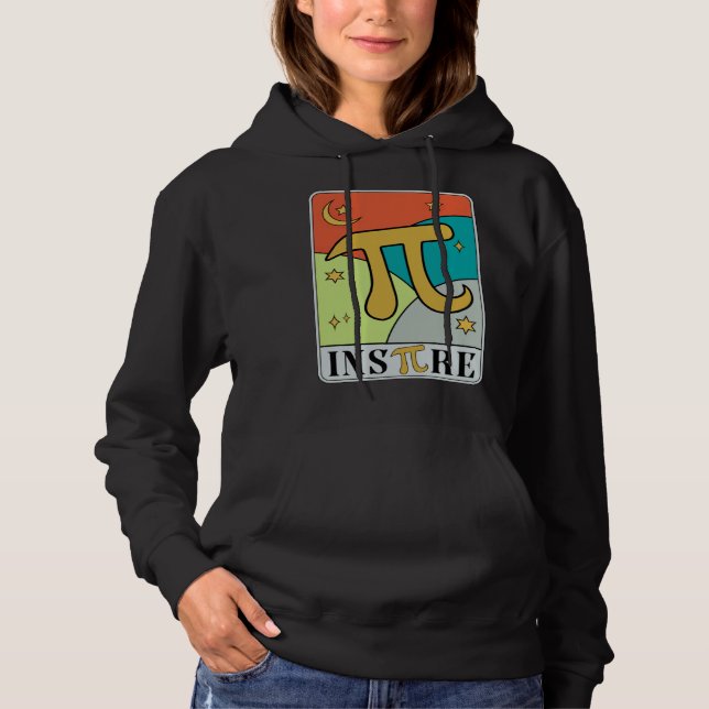 Happy Pi Day Retro Groovy Math Teacher Math Geek P Hoodie (Front)