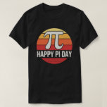 Happy Pi Day Retro Vintage Math Teacher Students T-Shirt<br><div class="desc">Celebrate in style with this cool pi day desing 3, 14 mathematical ratio 3, 14159 with PI symbol on it, for every maths geeks and nerds studying algebra, geometry, calculus, or trigonometry, Mathematic, On 14 March or Pi Day A funny Maths Enthusiast, Mathematician, Pi Fans Funny desing for men, women,...</div>