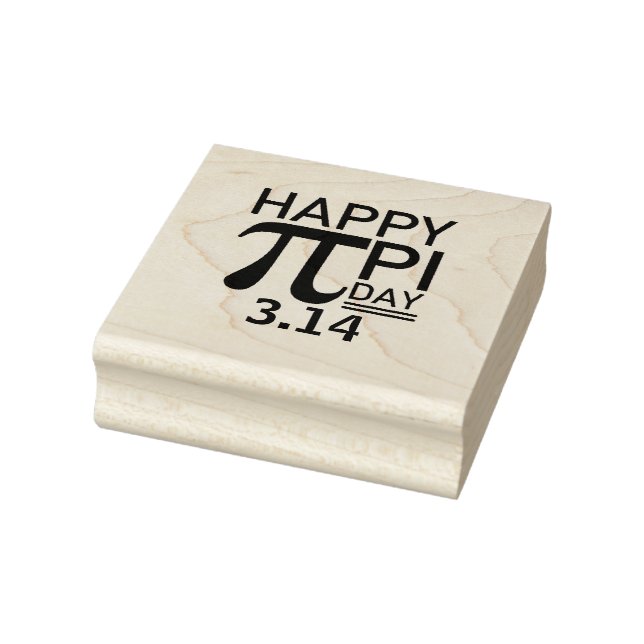 Happy Pi Day Rubber Stamp (Stamp)