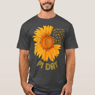 Happy Pi Day Sunflower Math Nerd & Pi Day T-Shirt