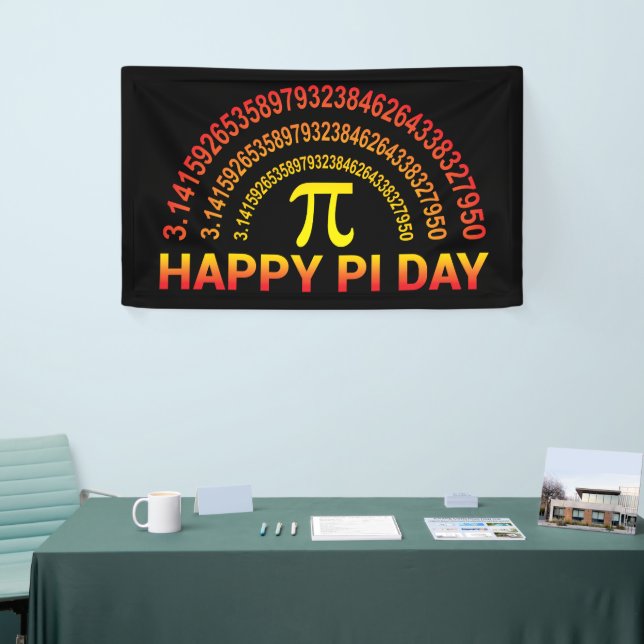 Happy Pi Day Symbol and Digits Banner (Tradeshow)