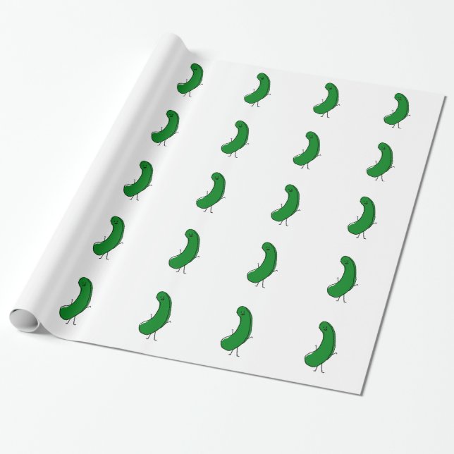 Happy Pickle Wrapping Paper (Unrolled)