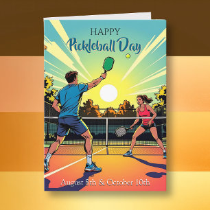 Happy Pickleball Day! Fun Daily Holiday Card