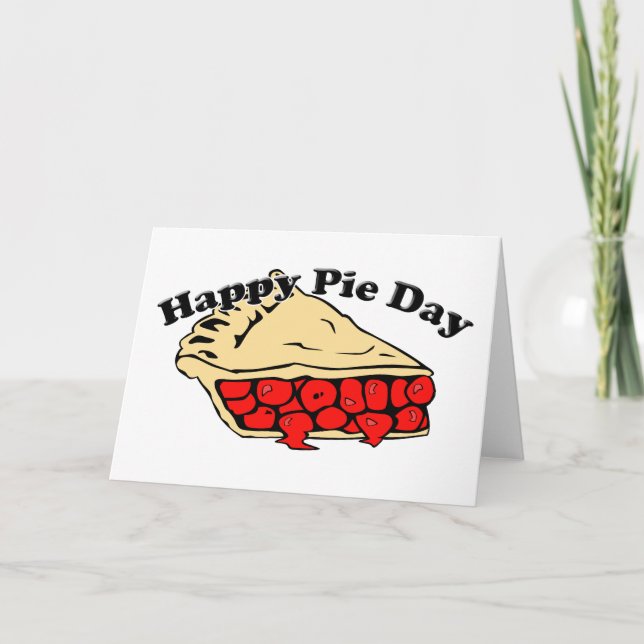 Happy Pie Day - Cherry Pie Card (Front)