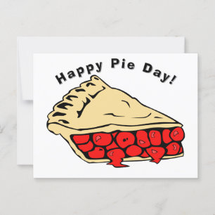 Happy Pie Day - Cherry Pie Postcard