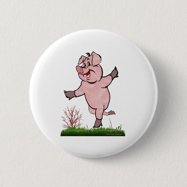 Happy Pig Button (Front)