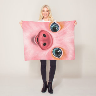Happy Pig Funny Baby Fleece Blanket - Smile