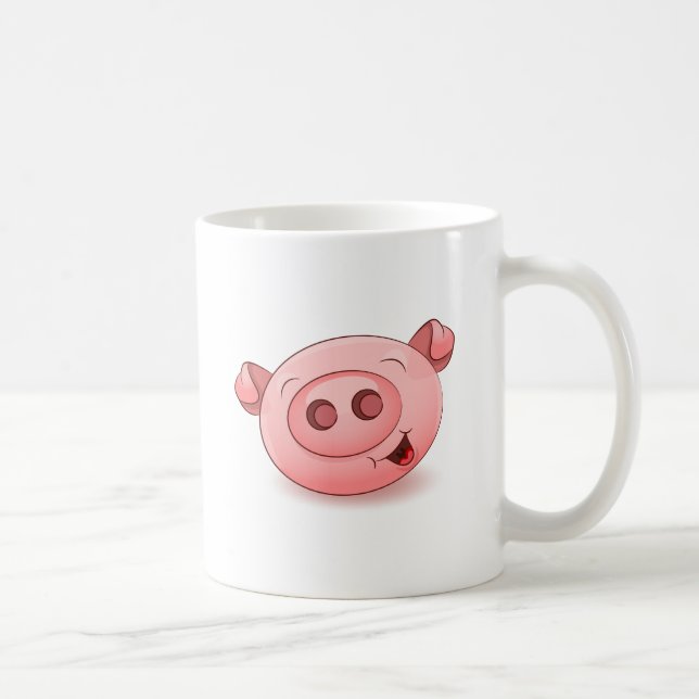 Happy Pig Icon Coffee Mug (Right)