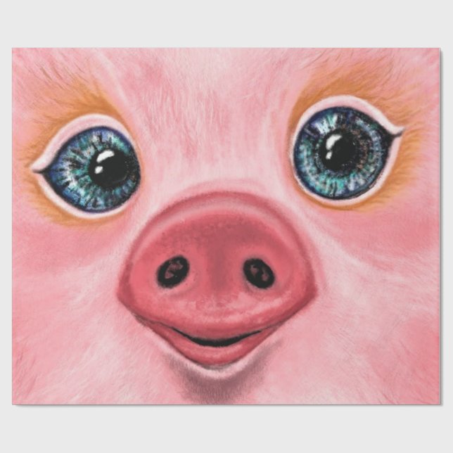 Happy Pig Wrapping Paper (Flat)