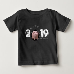 Happy PIg Year 2019 Original 3D Baby Tee