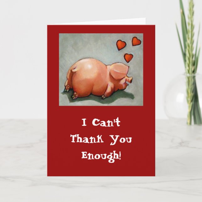 HAPPY PIGGY THANK YOU CARD (Front)