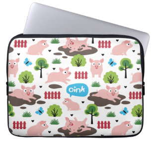Happy Piglets In The Mud Electronics Bag