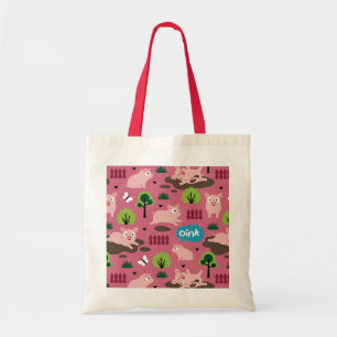 Happy Piglets In The Mud Tote Bag