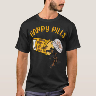 Happy Pills Dachshund Dog i love dogs  T-Shirt