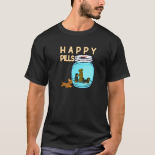 Happy Pills Dogs Retriever Dog Mama Weiner Hound D T-Shirt