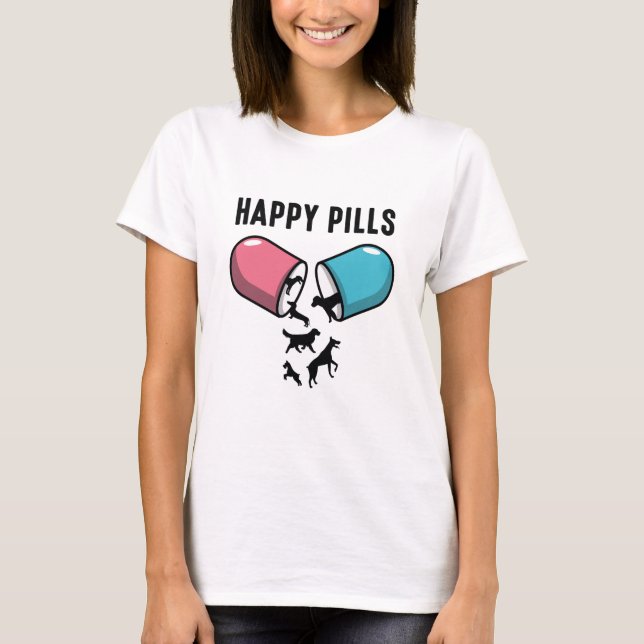Happy Pills Dogs T-Shirt (Front)