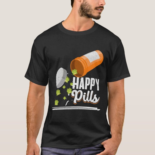 Happy Pills Frog Frog Owner T-Shirt (Front)