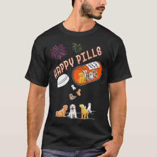 Happy Pills Golden Retriever Dog Lover T-Shirt