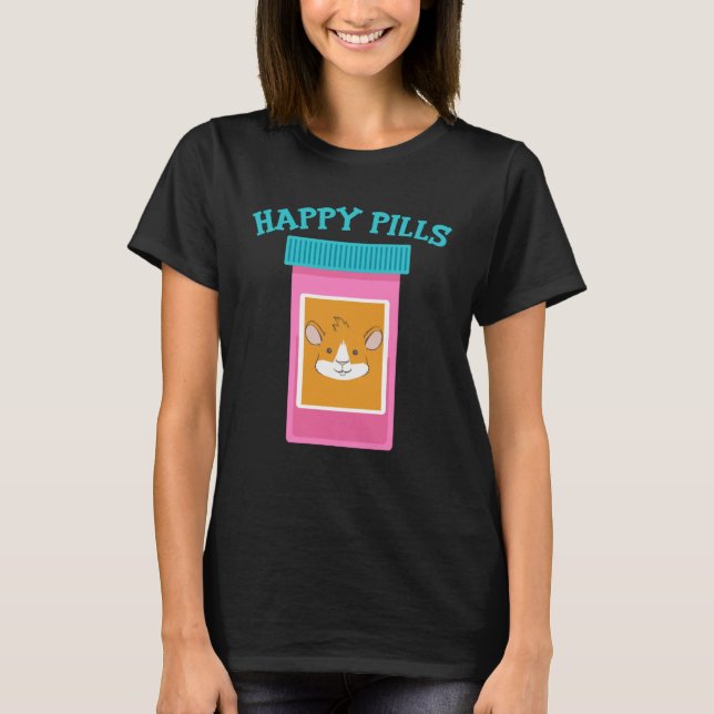 Happy Pills Medication Capsule Guinea Pig T-Shirt (Front)
