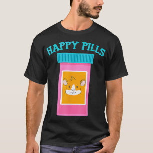 Happy Pills Medication Capsule Guinea Pig  T-Shirt