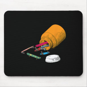 Happy Pills Skateboard Funny Skater Love Skate Ska Mouse Pad