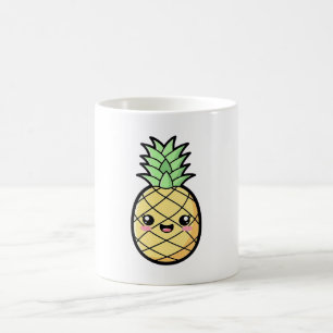Happy Pineapple – Cute Kawaii Illustration Coffee Mug