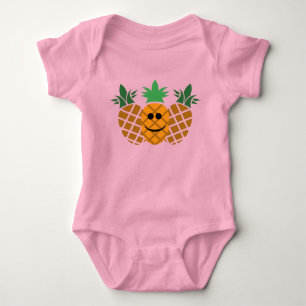 Happy Pineapple Design - Baby Jersey Bodysuit